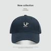 Retro baseball cap female face small versatile letter embroidery soft top cap male summer shade