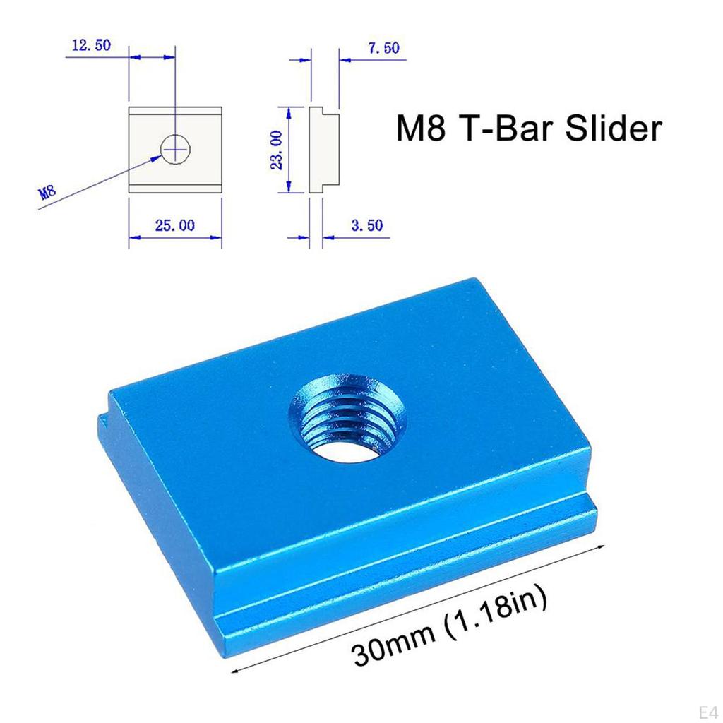 2 Pieces Sliding Nut Screw for Woodworking Fixturing Metalworking Slot Fastener