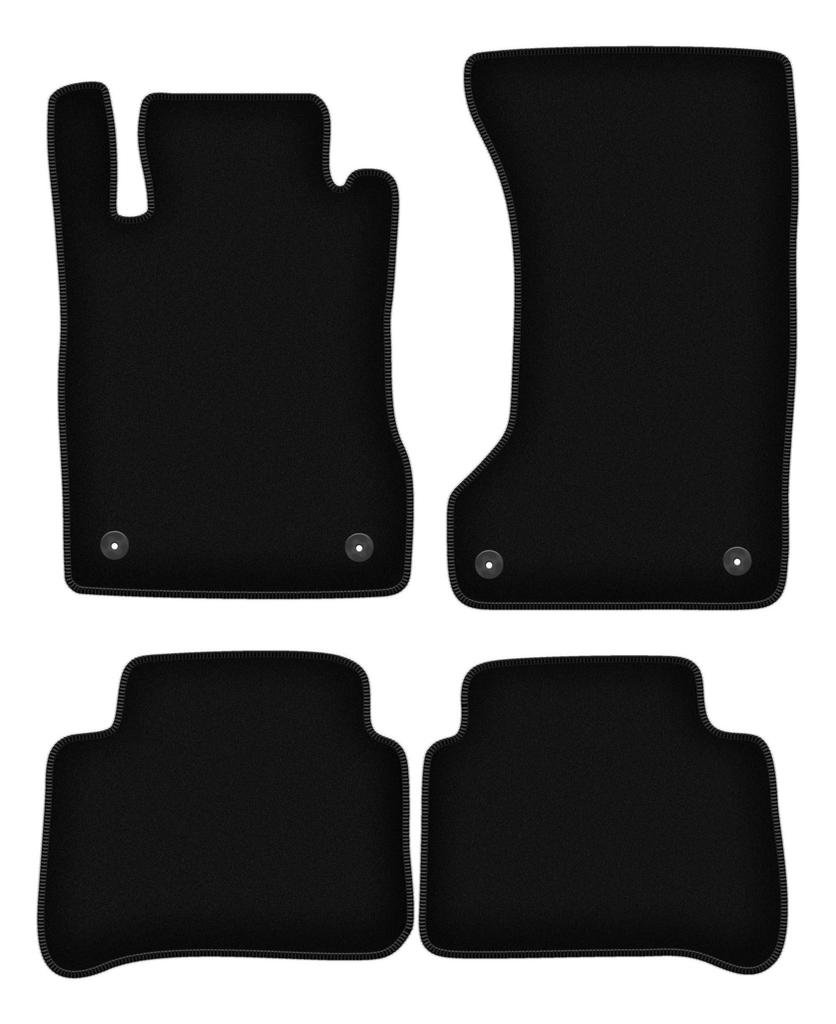 BASIC schwarze Velours-Fußmatten für: Mercedes W211 4Matic Limousine, Kombi (2003-2009)