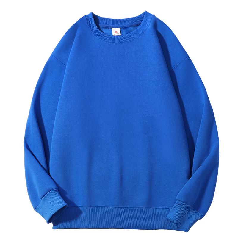 Unisex Urban Style Cotton Fleece Crewneck Sweatshirt - Thick, Solid Color, Trendy and In Stock