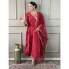 Indian Pakistani Top Tunic Kurti Pant Dupatta Set Women Party Wear Salwar Suit SC-2319
