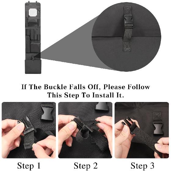 Tiga Hanging Locker Organizer with Acrylic Soft Mirror - 11’’ W x52’’ H - 600D Oxford Cloth Heavy Fabric - Police Locker Organizer - Work