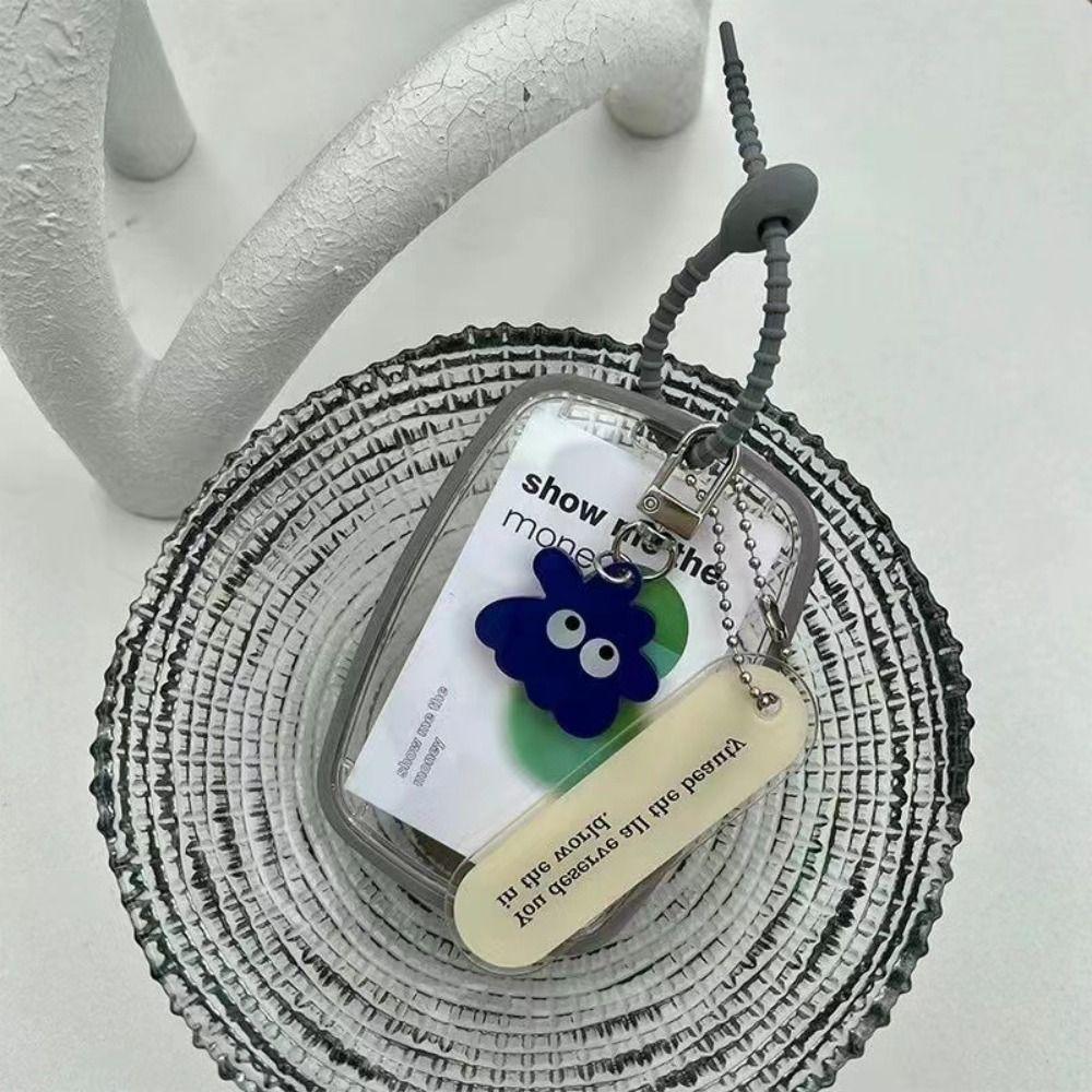 Case Key Holder INS Transparent Card Hold Women Card Cover Korean Style Pendant Key Ring Ornaments