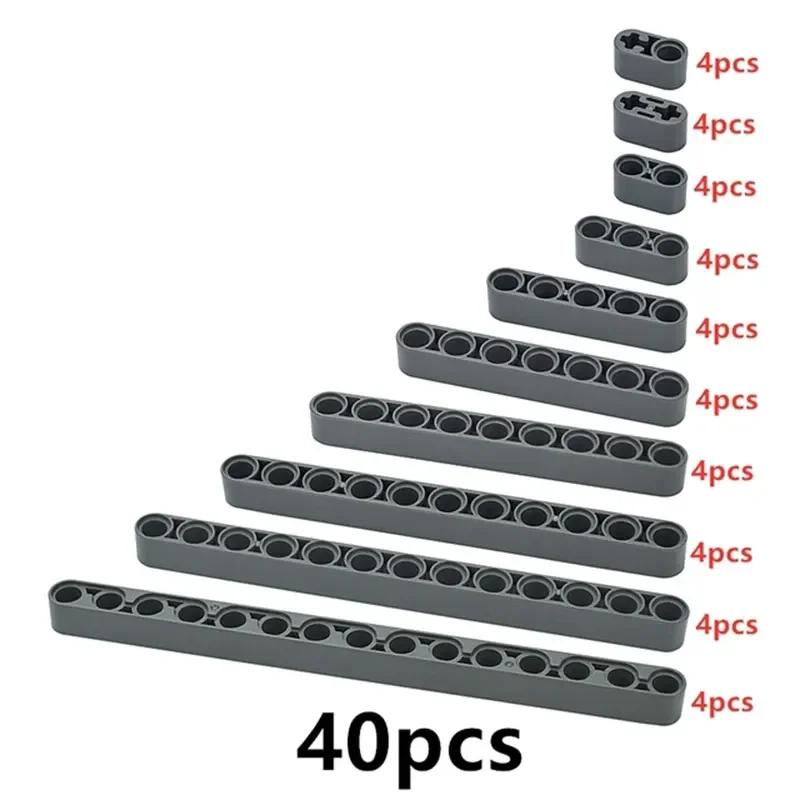 Technical MOC Thick Beam Studless Liftarm with Holes 1x3 1x5 1x7 1x9 1x11 Building Blocks DIY Toys