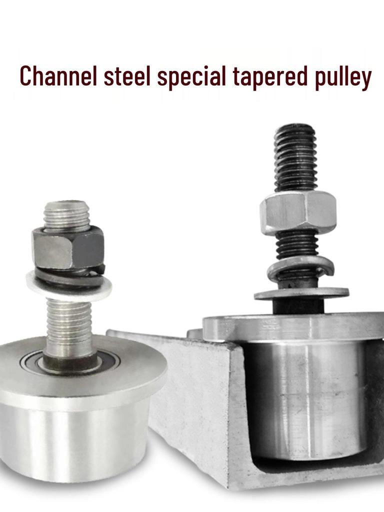 T-förmiges einseitiges Stahlschienenrad/Aufzugsgüterrolle mit konischem Lager Nr.. 8 & Nein. 10 Kanäle