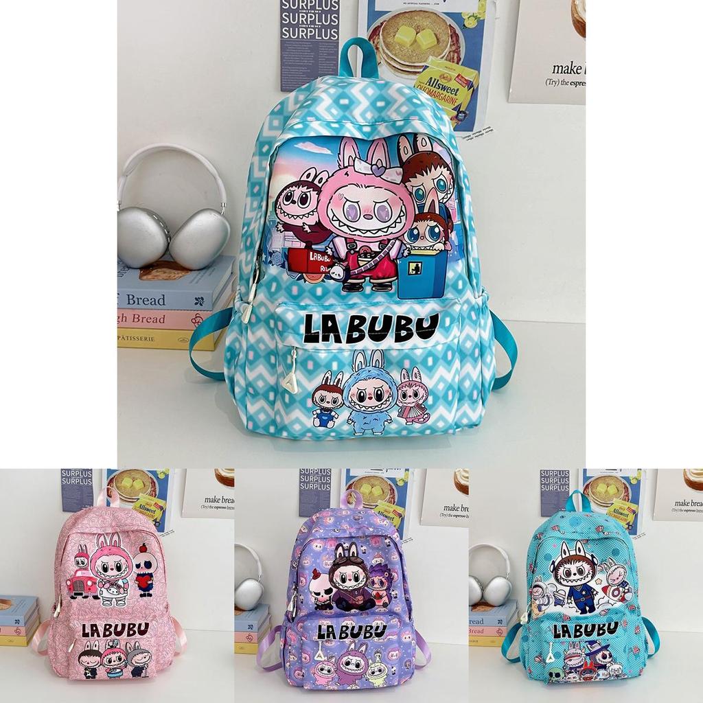 Kids School Backpack Durable Nylon Breathable Cartoon Animal Print Lightweight Bag For Elementary Students