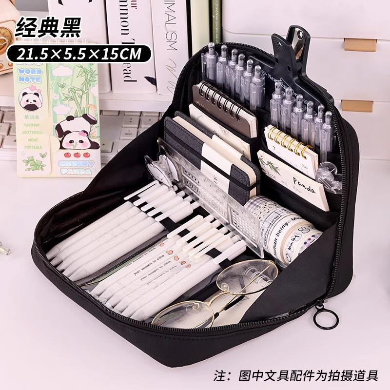 12-Layer Large-capacity Pencil Case Korean Version of Simple Girls Pencil Case Cute Stationery Primary School Pencil Case