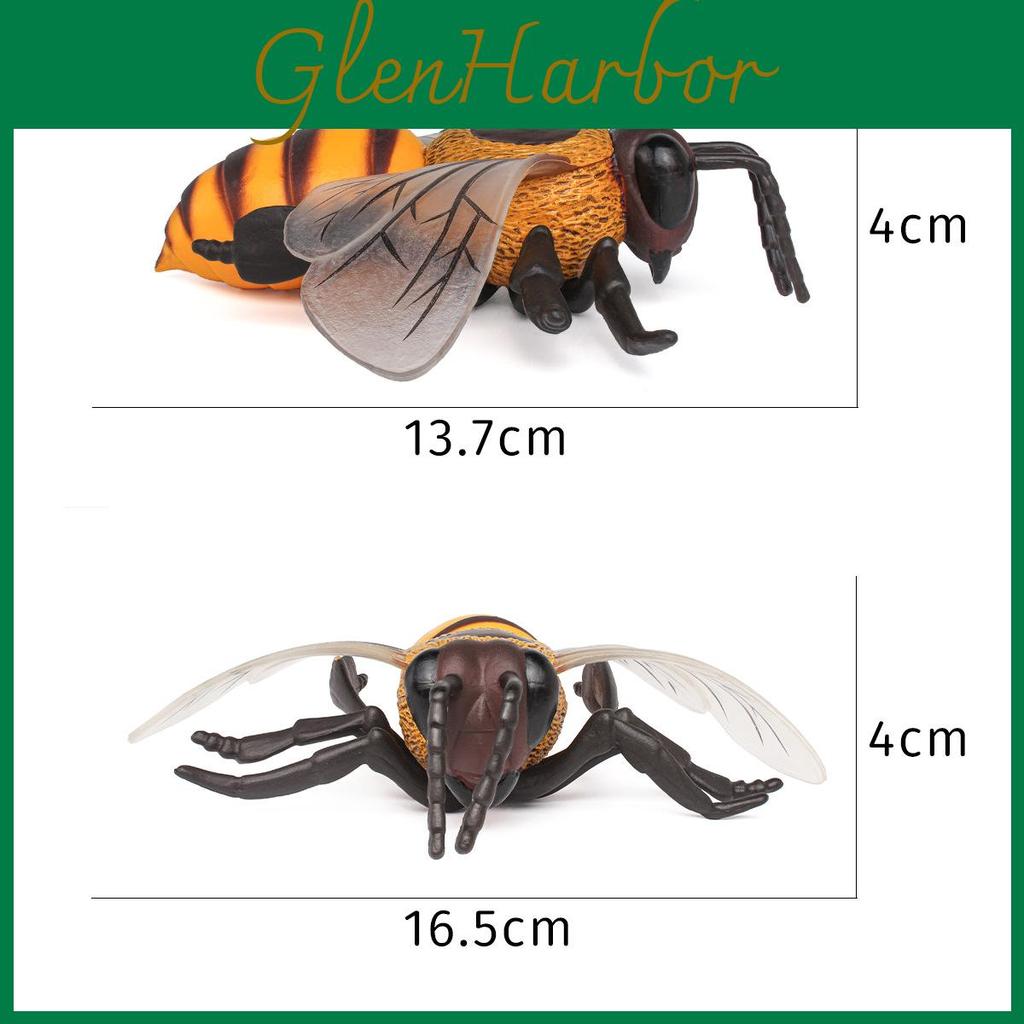 Bee Model Toy With Pvc Material For Childrens Educational Play And Wildlife Learning