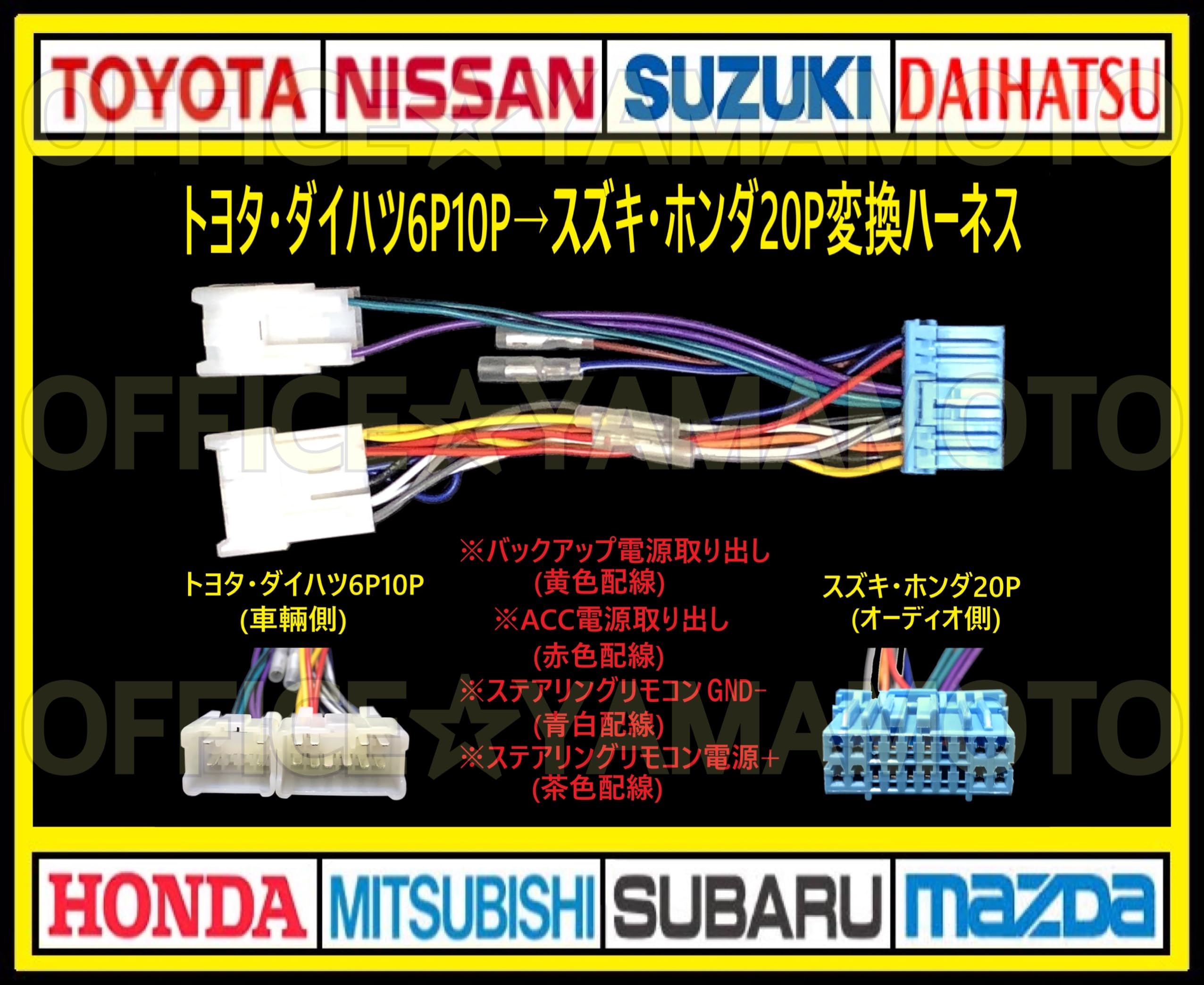 Installing 20P navigation/audio from Suzuki, Honda, etc. on Toyota/Daihatsu 6P/10P