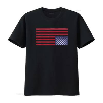 Amerika bajban Fordított Amerikai Zászló Tiltakozás Női Póló Fekete 2XL Nagy vintage Mosott Felső Mindennapi Viselethez Sokoldalú