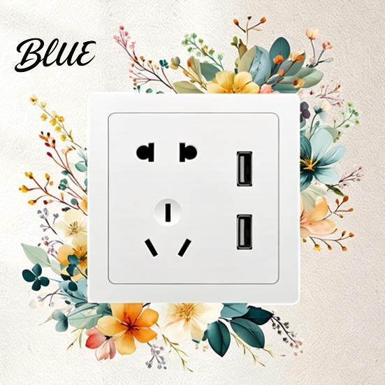 Renters Friendly Wall Sticker 4 Pcs Plants Flower Switch Stickers Leaves Floral Light