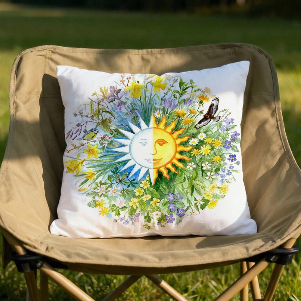

Midsummer Festival Cushion Cover Soft Reversible Durable Pillow Cover MultiScene Use for Home Car Daily Comfort 30X30cm