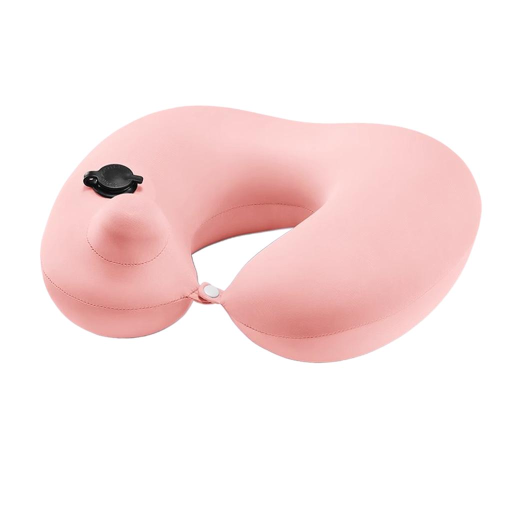 Pernă de Gât în Formă de U Portabilă cu Presare Gonflabilă Mătase de Gheață Pernă de Călătorie pentru Avion Mașină Viteză Mare