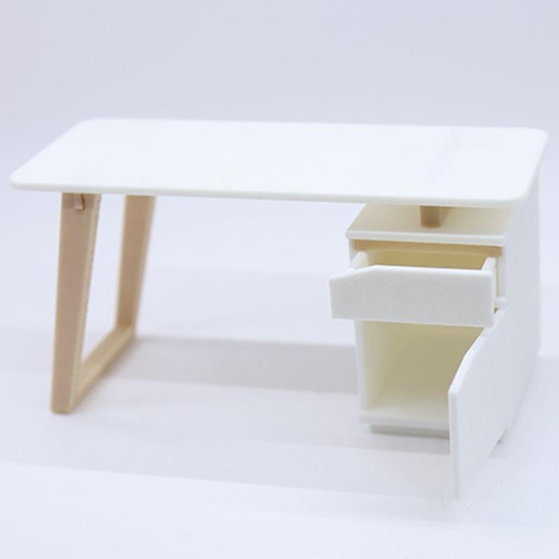 Detailed Mini Office Furniture Set For 1/12 Dollhouses Scene Including Desk And Chair Premium Plastic Materials