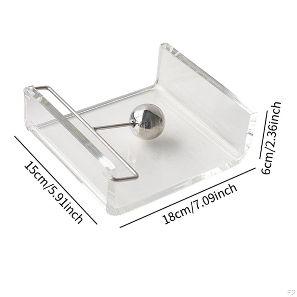 Acryl Serviettenhalter Transparent Modern für Papierservietten Tischspender mit Edelstahl