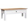 VidaXL Solid Pine Coffee Table Side Table Living Room Table End Table with 1 Drawer Sofa Table Home Interior 282684