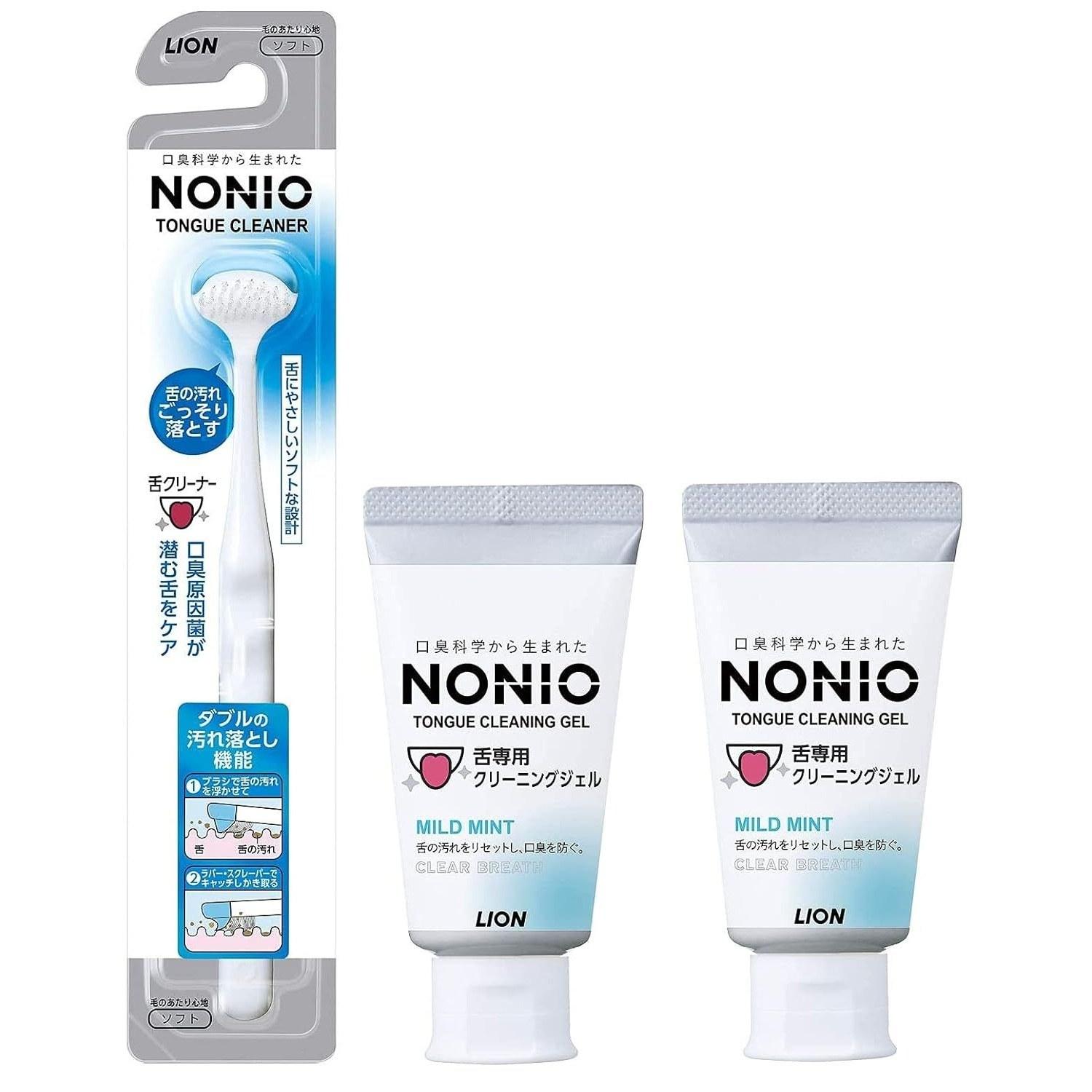 AMOTAOS NONIO Tongue Cleaner x 1 + Cleaning Gel 2