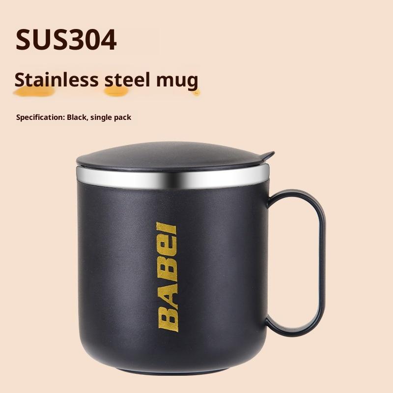 304 Stainless Steel Thermal Mug Double-Layered Heat-Resistant Vacuum Flask 400Ml With Lid Coffee Cup Office