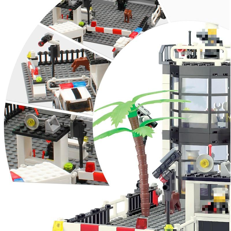 Полицейский участок KAZI 6725 Игрушечные городские строительные блоки DIY Тюремные — фото 4