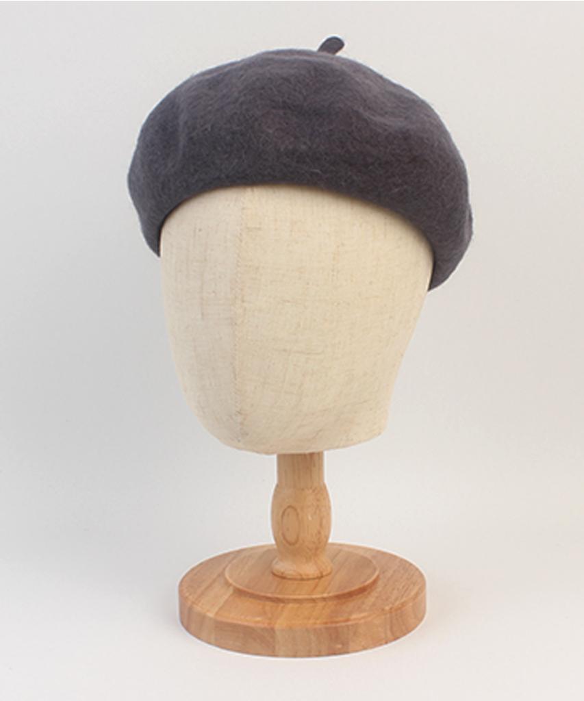 Yunibeosyeolkemiseuteuli Wool Dark Gray Bending Beret