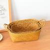 Rustic Woven Rattan Fruit & Snack Organizer Basket