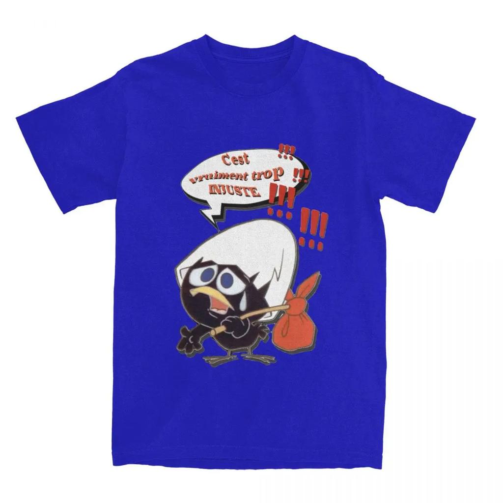Calimero Cartoon Chicken T Shirt for Men Cotton Casual T-Shirts Round Neck Italian Tv Tees Short Sleeve Tops Printing Streetwear