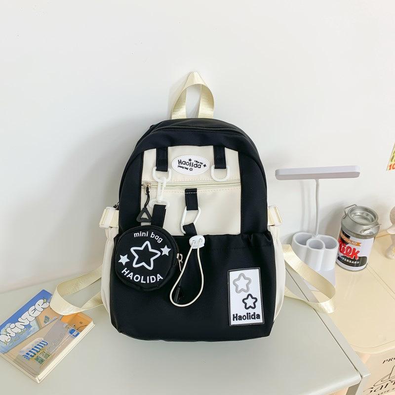 Cute girl schoolbag small fresh junior high school high school student size backpack high value student small backpack