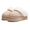 Fashion Smile PoP Winter Fluffy Women Slippers Warm Fuzzy House Slippers Soft Suede Antiskid Platform Cotton Slippers With Memory Foam