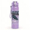 1PC Shark animal dark silhouette print 750ml colorful plastic sports water bottle leakproof pop up lid with straw for outdoor work home use