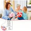 60th Birthday Decoration - Elegant Heart-Shaped Keepsake with Floral Design in Pink, Peach, Blue & Green, Modern Minimalist Style, Nurseries, Home De