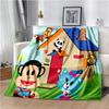 Cartoon Anime P-Paul-Frank Throws Blanket for Baby Hiking Picnic Bed Super Soft Cute kawaii Flannel Blanket Power birthday gift