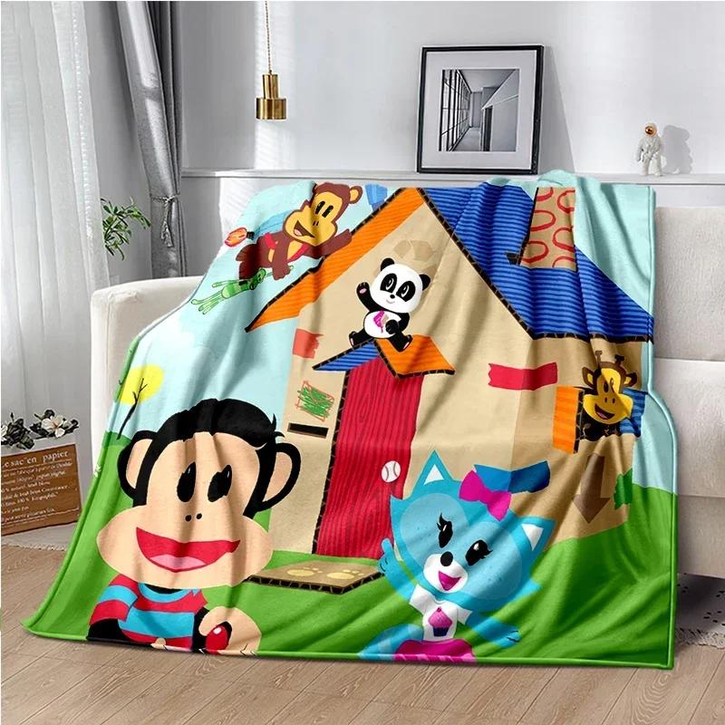 Cartoon Anime P-Paul-Frank Throws Blanket for Baby Hiking Picnic Bed Super Soft Cute kawaii Flannel Blanket Power birthday gift