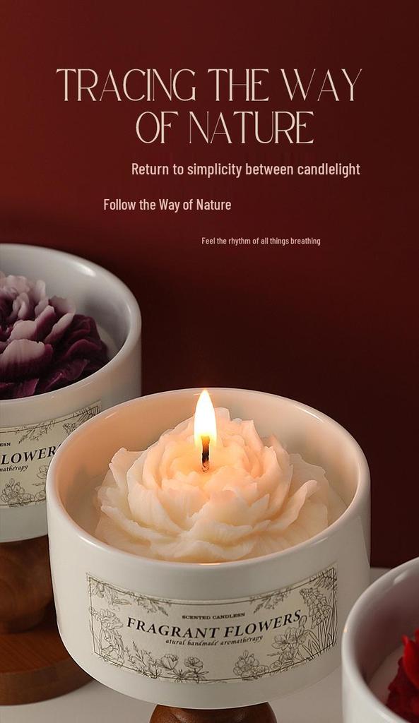 Premium Camellia Scented Candle Gift Set - Soy Wax Wedding Decoration, Birthday & Party Favor.