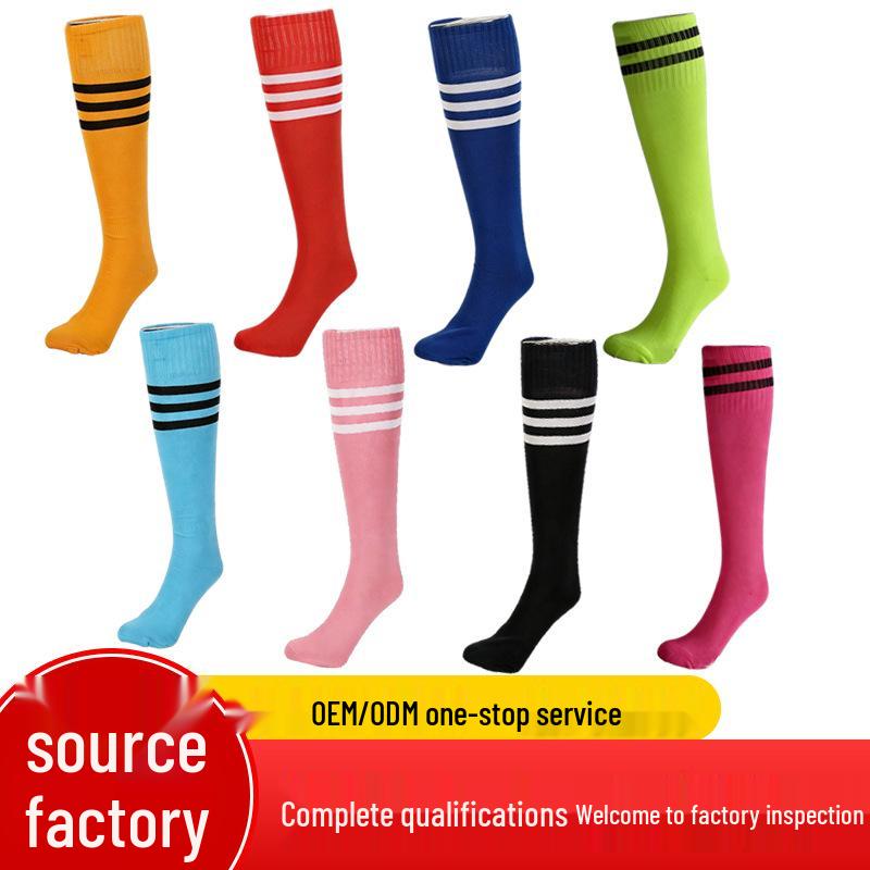 Children's and Adult Over-the-Knee Cheerleading Cotton Socks – Customizable, Thickened Design for Sports & Youth Activities