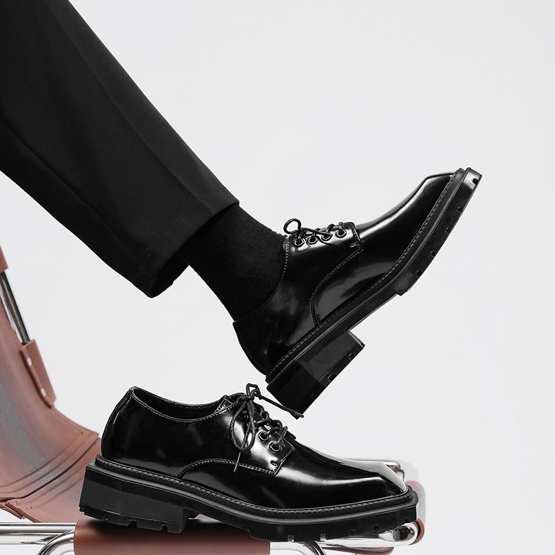 FashionLuxury Business Oxford Leather Shoes Men Breathable Rubber Formal Dress Shoes Male Office Wedding Flats Footwear Mocassin Homme