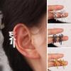 Y2K Lacing Bow Ear Cuffs Harajuku Bow Earrings Aesthetic Balletcore Ribbon Ear Cuff  Accessories