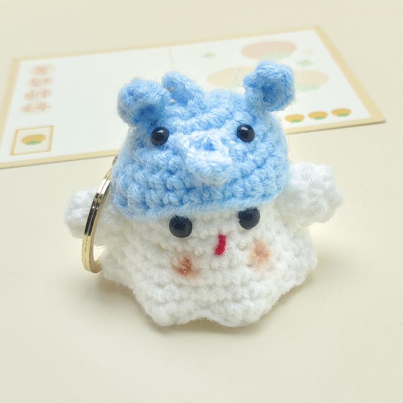 

Knitted Cartoon Ghost Keychain Pendant - Halloween Gift Ornament