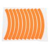 10pcs Bike Wheel Rim Reflective Stickers Waterproof Bicycle Safety Warning Sticker Tape Decoration (Orange)
