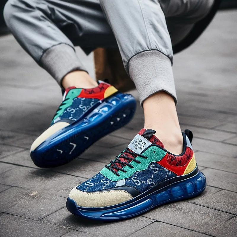 Fashion 2024 Latest Men's Thick Soled Height Increasing Versatile Casual Shoes Fashionable Campus Style Youth Running Sports Shoes