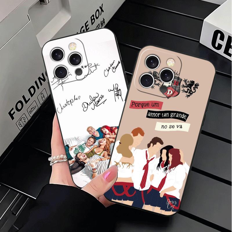 F-Fashion RBD R-Rebelde Soft Phone Case for iPhone 16 16E 17 Air 15 Pro Max 14 Plus 13 Mini 11 12 7 Black Cover Back Shell