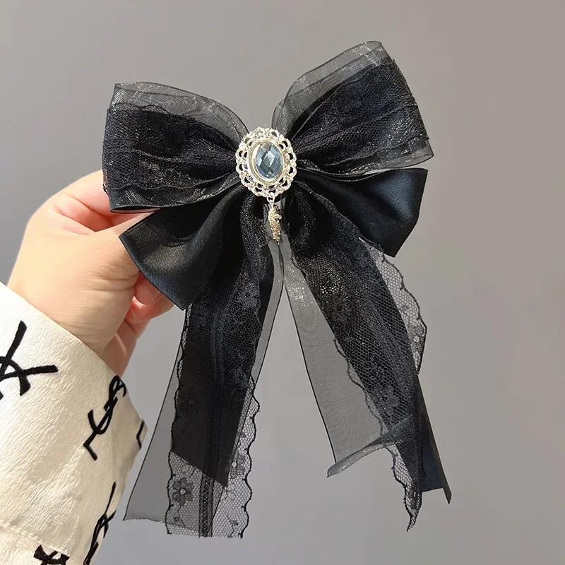 

Новая кружевная заколка-бабочка со стразами, двойного назначения, в колледжском стиле, профессиональная, для рубашки, банк, стюардесса, аксессуары для воротника