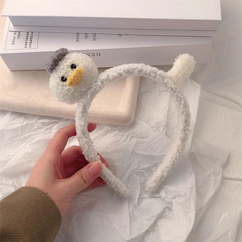 

Новый милый плюшевый обруч для волос с кошкой для девочек, осенне-зимние повязки для волос, корейские головные уборы, мультяшные ободки, аксессуары для волос, украшения