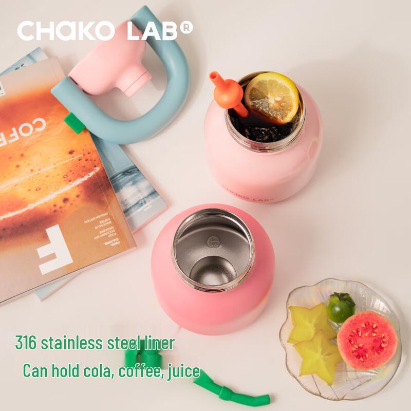 Stor Kapacitet Bärbar Isolerad Rostfritt Stål Sugrörsflaska