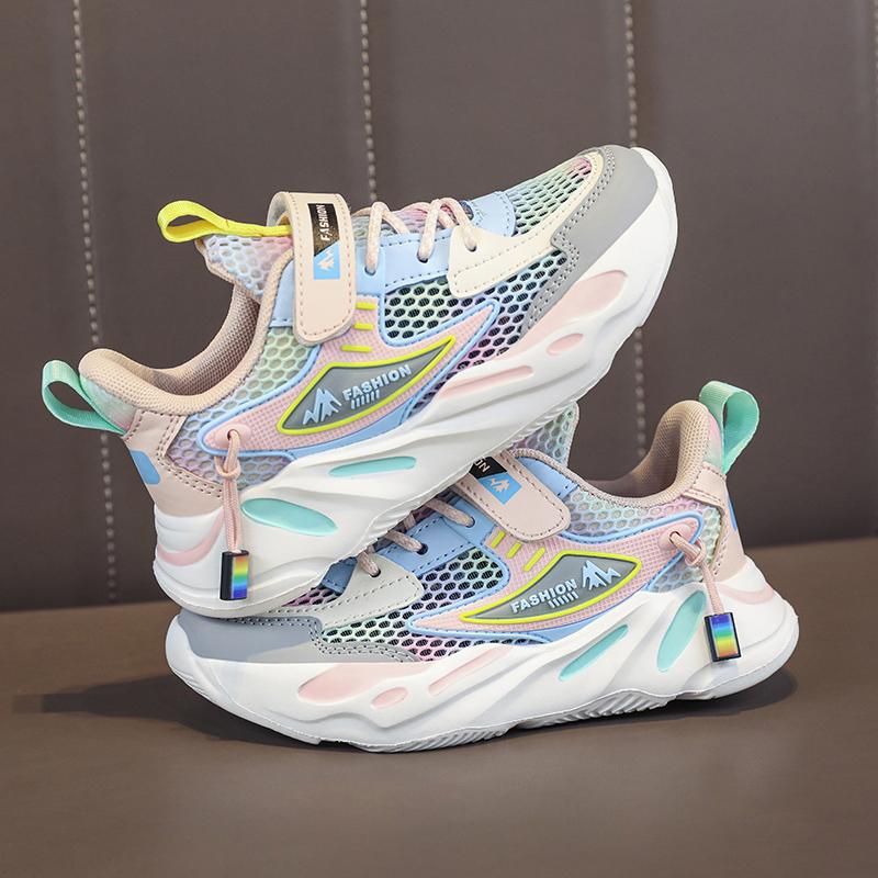 Fashion Children Shoes Girls Sneakers School Sports Summer Mesh Breathable For Kids Tennis Casual Shoes