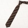 Brown Checkered Striped Neck Tie Pre-Tied Bowtie for Japanese JK School Uniform