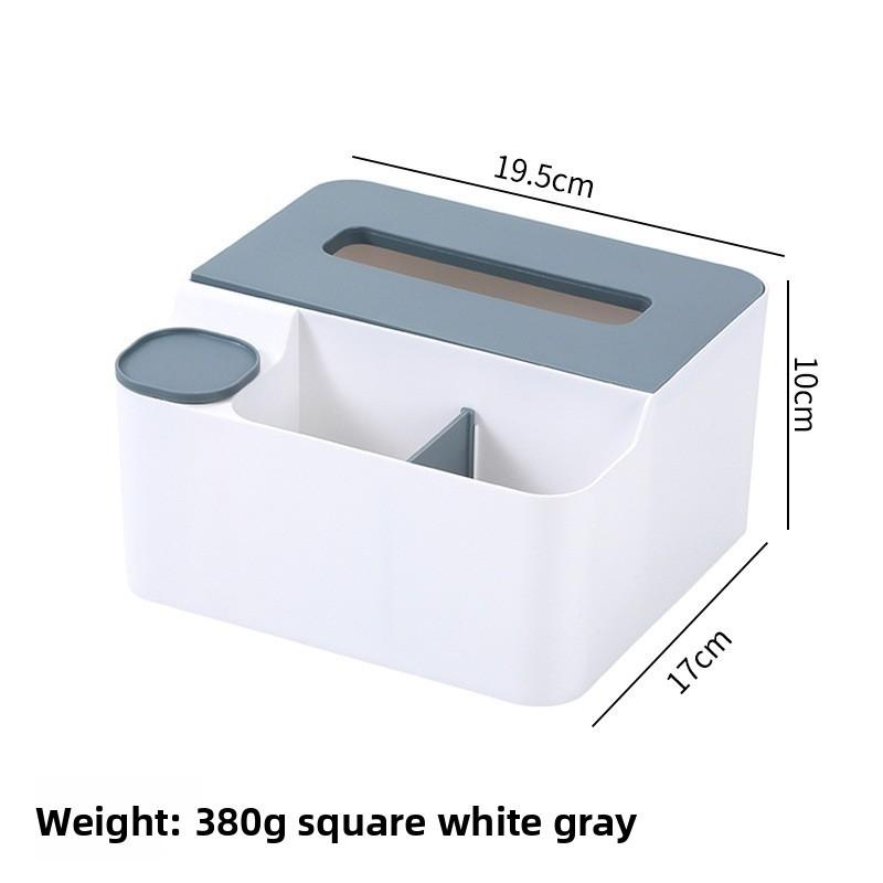 Scatola per fazzoletti in plastica minimalista moderna con coperchio in legno per ripostiglio in soggiorno e bagno