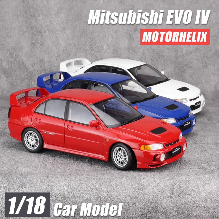 ydcp10 MOTORHELIX MH diecast model 1:18 scale New Mitsubishi EVO IV car model static ornament Holiday gift collection