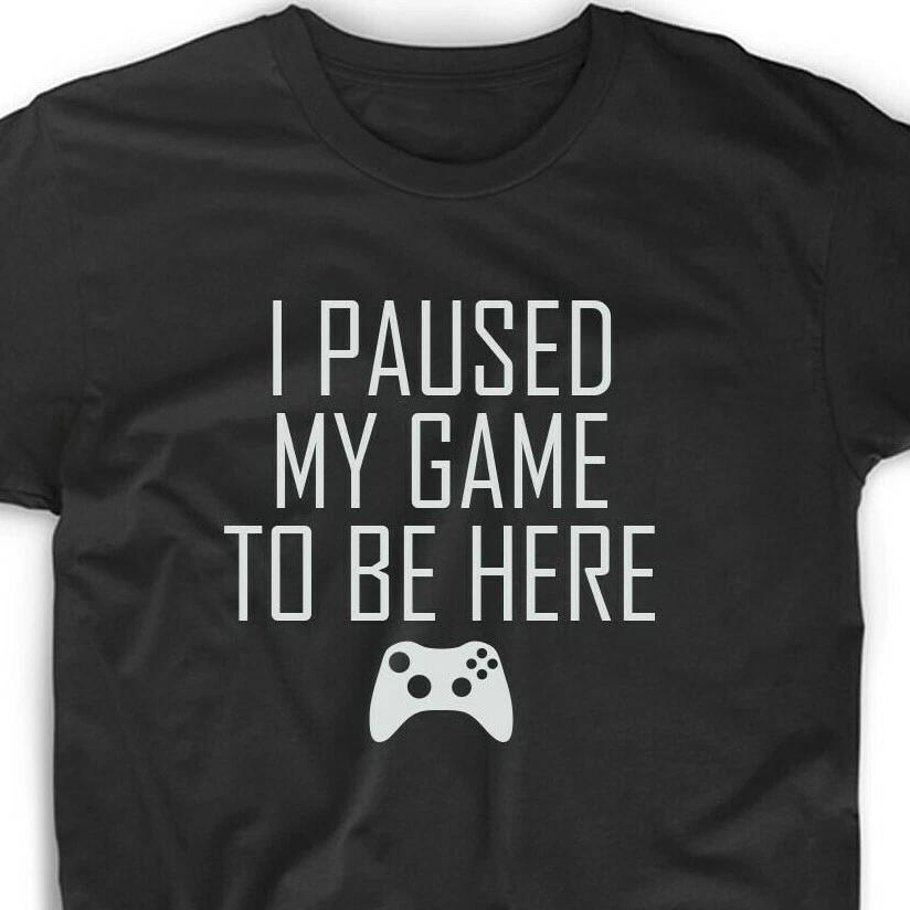 Paused Game T Shirt Funny Tee Gamer Gaming 360 Arcade Nerd Geek S