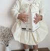 Toddler Girl Ribbed Cardigan & Tutu Dress Set with Sleeveless Lantern Skirt