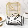 Modern Napkin Holder For Table With Weighted Arm, Square Metal Flat Napkin Holder Farmhouse Napkin Box Rustic Napkin Tray